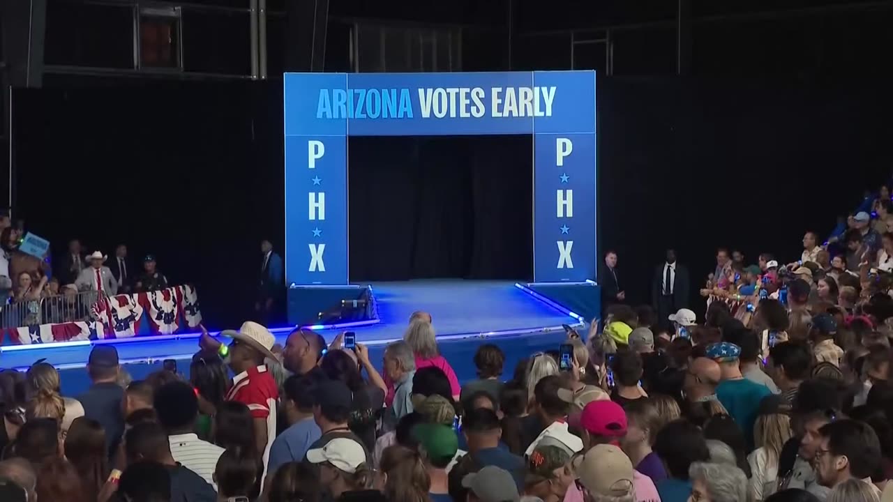 Kamala Harris Rally Phoenix Az Full Pool Video