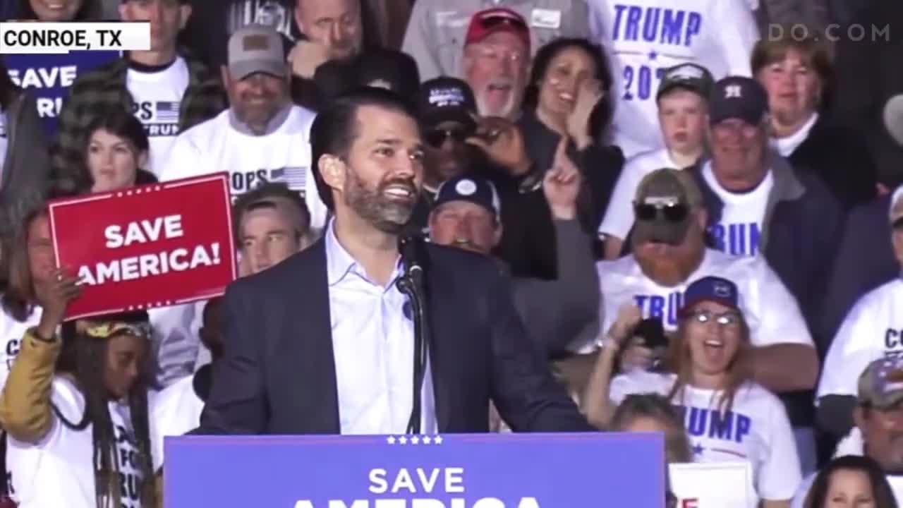 Donald Trump Jr. Asks the Crowd: What Has Joe Biden Fixed? Crowd Member: 'The Election'