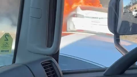 Tesla catching fire