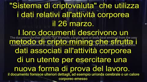 Microsoft brevetto per un _sistema di criptovaluta che utilizza i dati sull'attività del corpo_.