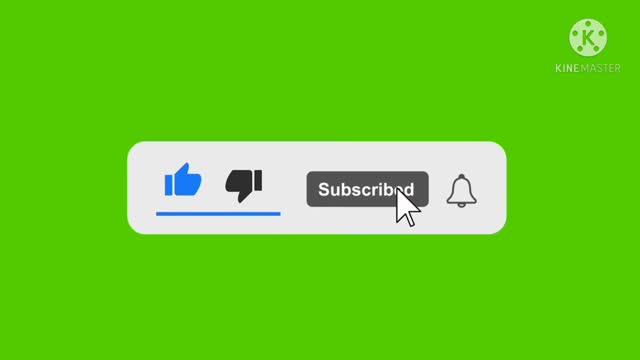 Subscribe button like bell icon green screen green