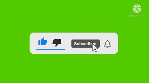 Subscribe button like bell icon green screen green