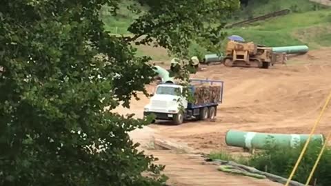 Dozer Makes it Down Extremely Steep Hill