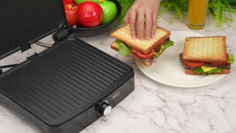 OSTBA Panini Press Grill Indoor Sandwich Maker with Temperature Setting