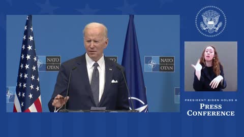 Joe Biden Holds A Press Conference After An Emergency NATO Meeting