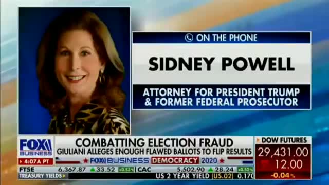 Sidney Powell reacts to Tucker Carlson's