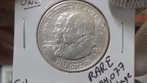 1923-S Monroe Doctrine Silver Half Dollar Rare Commemorative