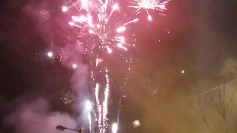 Fireworks at Serbia on Christmas