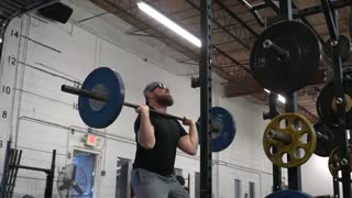 Push Press 135 lb x 5 reps Friday Fun at the Gym