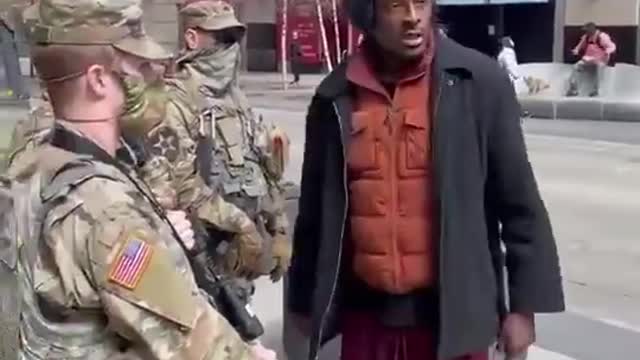 Minnesota National Guard harassed in Minneapolis (explicit language)