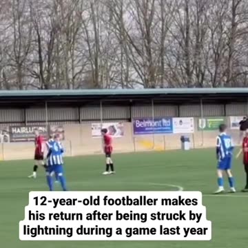 young footballer suffered a cardiac arrest after being struck by lightning during a game.