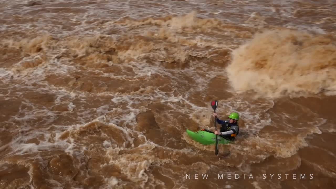 Insane kayaking on flooded James River