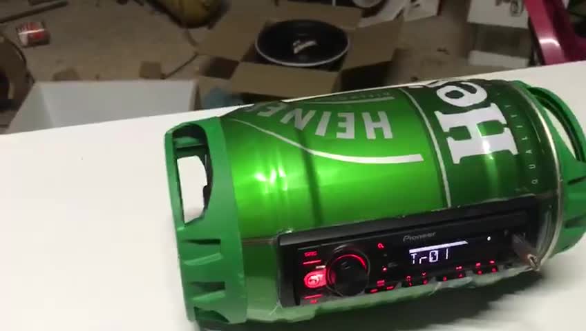 heineken barrel speaker