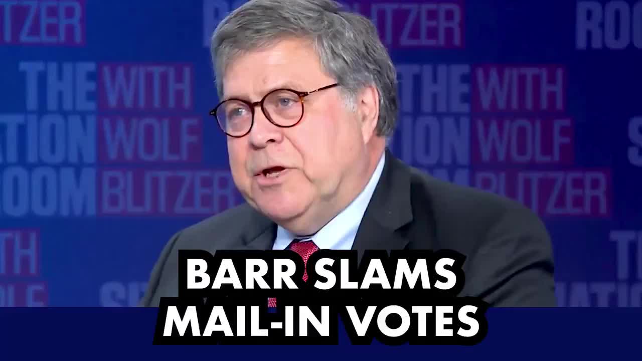 Barr in September 2020. This is happening now.