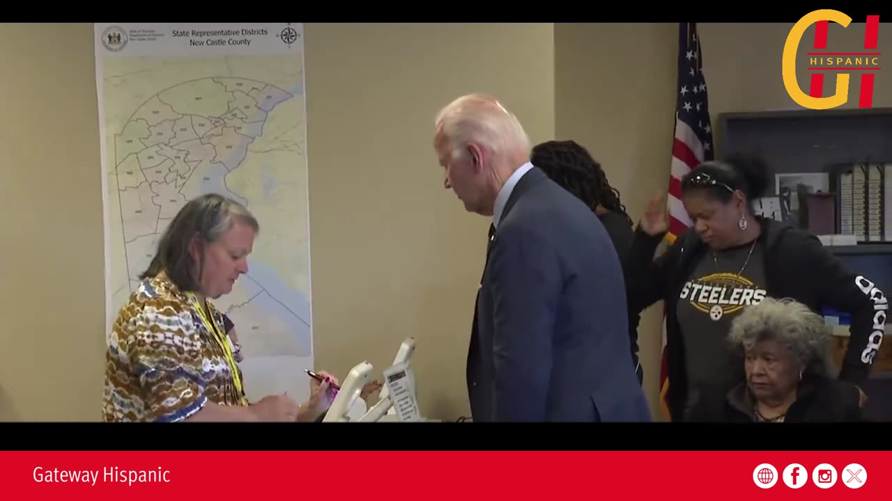 Joe Biden casts his vote in Delaware