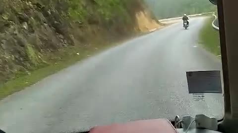 Winding road in northwestern Vietnam