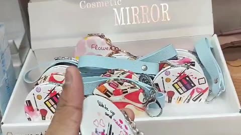 Double Sided Folding Mirror Keychains For Girls