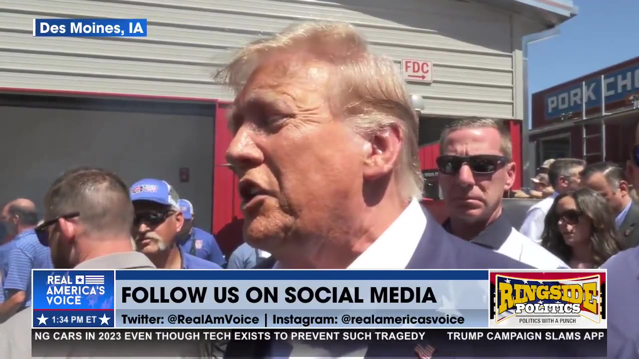 President Trump enters IOWA State Fair