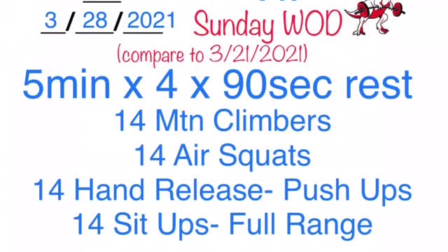 WOD 3/28/2021 Tuff Luv CrossFit