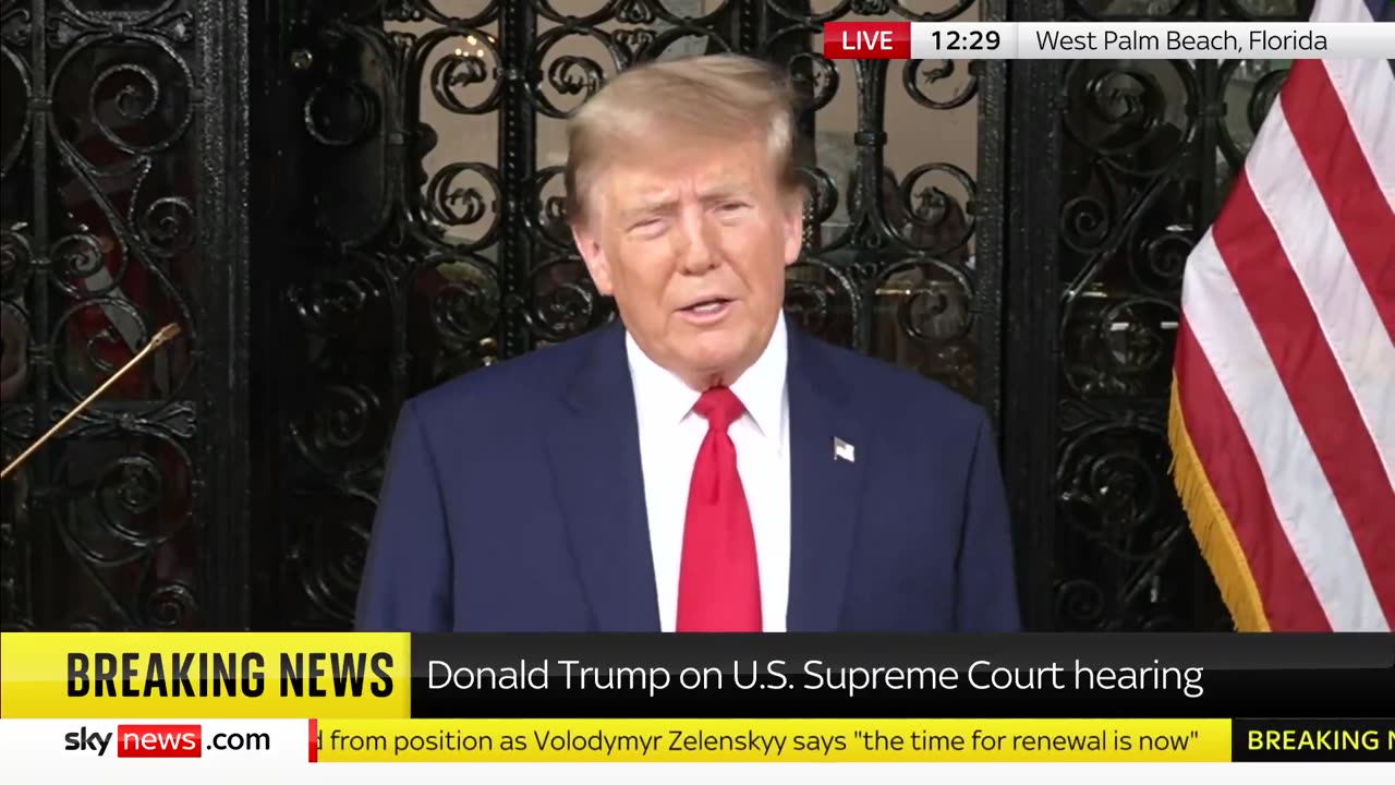 Trump press conference after Supreme Court hearing