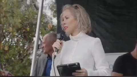 REBECCA LLOYD at Freedom Rally on Gold Coast; with Election Candidates.