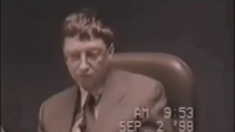 Psychopath and biological terrorist, Bill Gates giving testimony back in 1998
