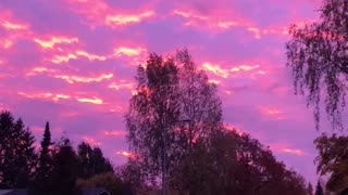 Sky changing color this morning in Finland