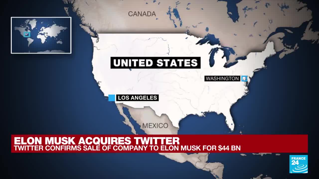 Twitter confirms sale of company to Elon Musk for $44 billion • FRANCE 24 English