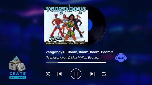 Vengaboys - Boom, Boom, Boom, Boom!! (Prezioso, Alyon & Max Mylian Bootleg) | Crate Records