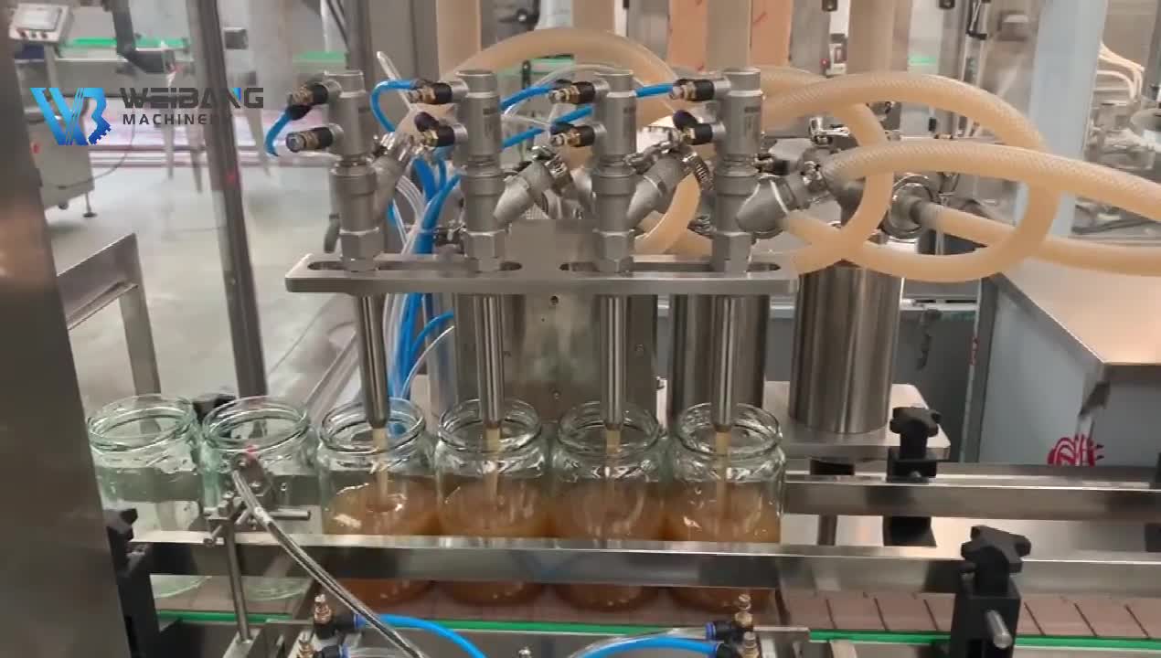 automatic honey and jam filling machine for jar glass bottle