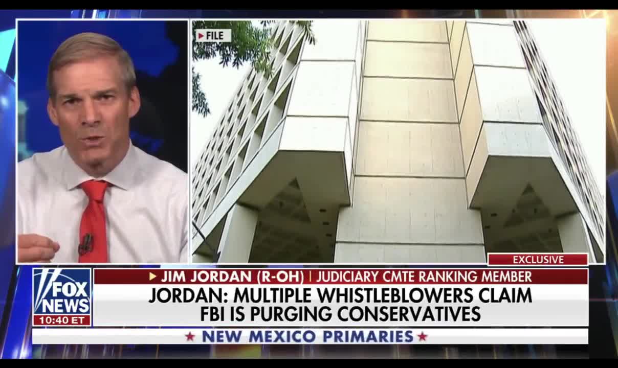 Jim Jordan reveals BREAKING NEWS on FBI whistleblowers