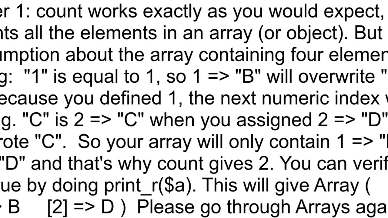 PHP Count function with an associative array