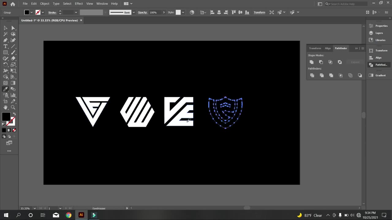 How To Design Your Logo Letters In Any Shape | Adobe Illustrator Tutorials | P-02