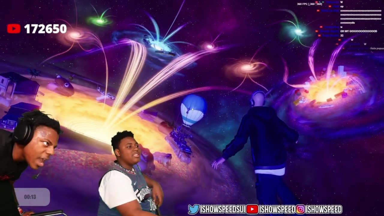ISHOWSPEED REACTS TO THE FORTNITE ENDS #ishowspeed #funny #speed
