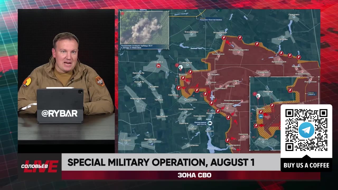 ❗️🇷🇺🇺🇦🎞 RYBAR HIGHLIGHTS OF THE RUSSIAN MILITARY OPERATION IN UKRAINE ON August 1, 2024