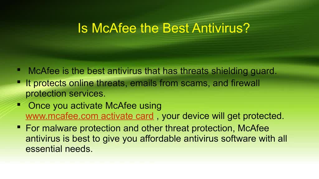 mcafee activatenet