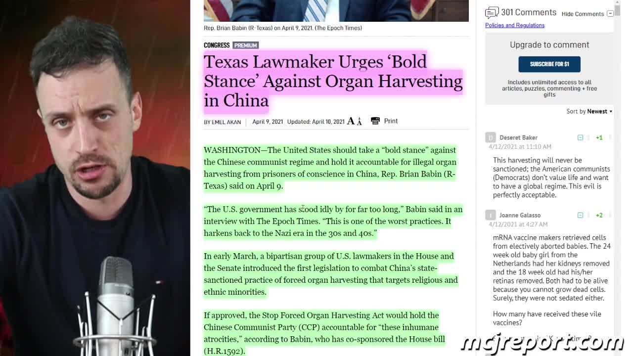 Texas speaks out on organ harvesting in China