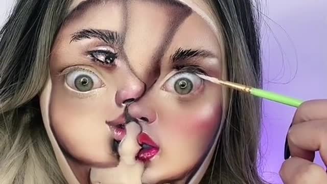 she turned her own face in to a gallery.