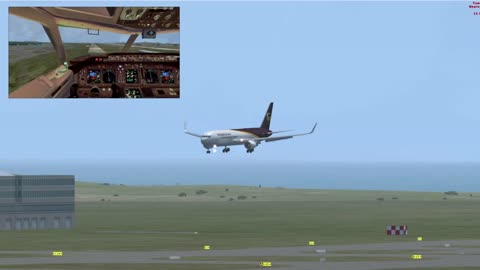 Late approach UPS Boeing 767-300 landing in Incheon South Korea (FSX) - The Delta Virtual