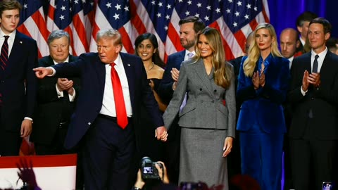 Formal style of Trump's daughters and brides in the victory speech