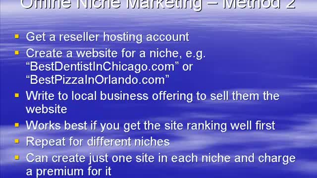 Offline Niche Marketing