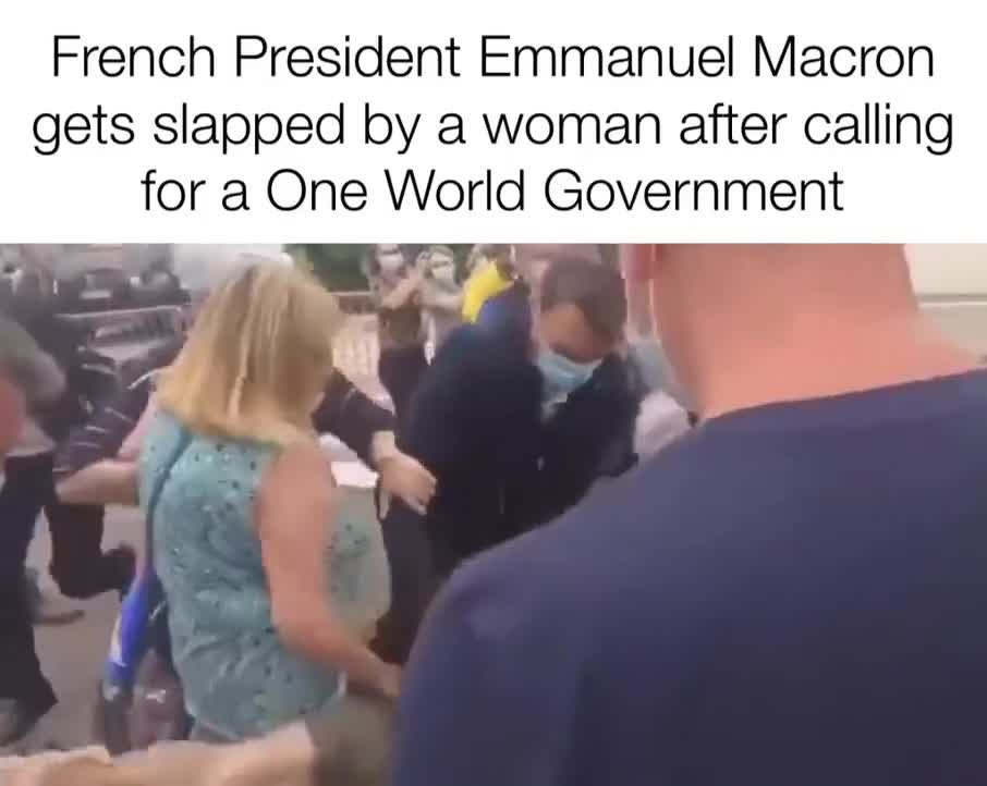 Macron gets slapped.