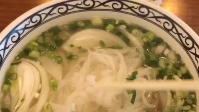 Japan green onion Japan vermicelli soup