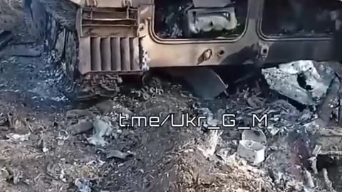 A Ukrainian ZU-23-2 anti-aircraft gun on an MT-LB