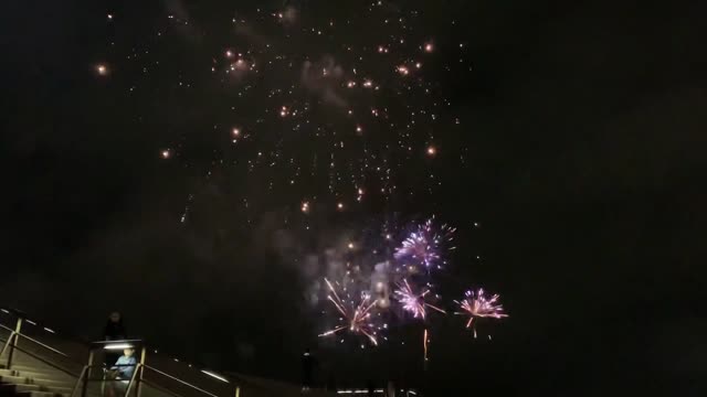 Fireworks in the Australian sky