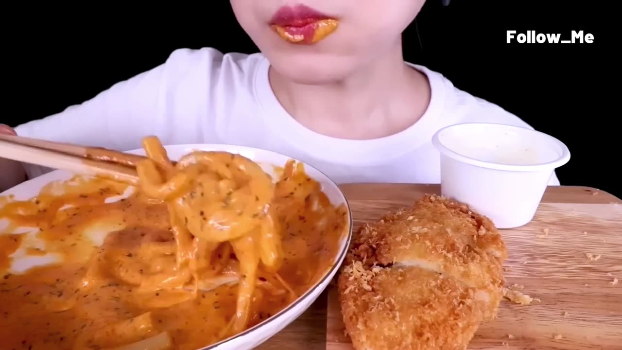 CHEESY CARBO FIRE NOODLES, UDON, CHEESE PORK CUTLET ASMR