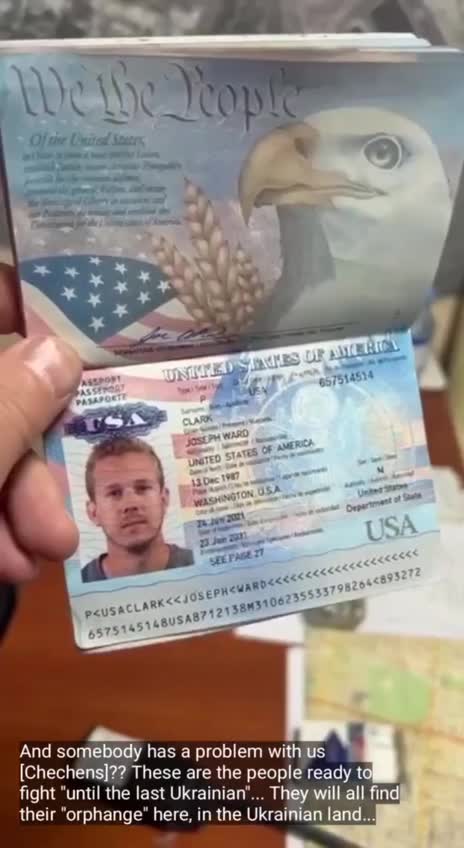 A Chechen soldier of the Russian Armed Forces captures an American mercenary named Joseph Ward