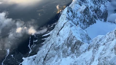 Aussicht von der Zugspitze Ende November 2022