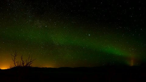 Northern lights and the milky way