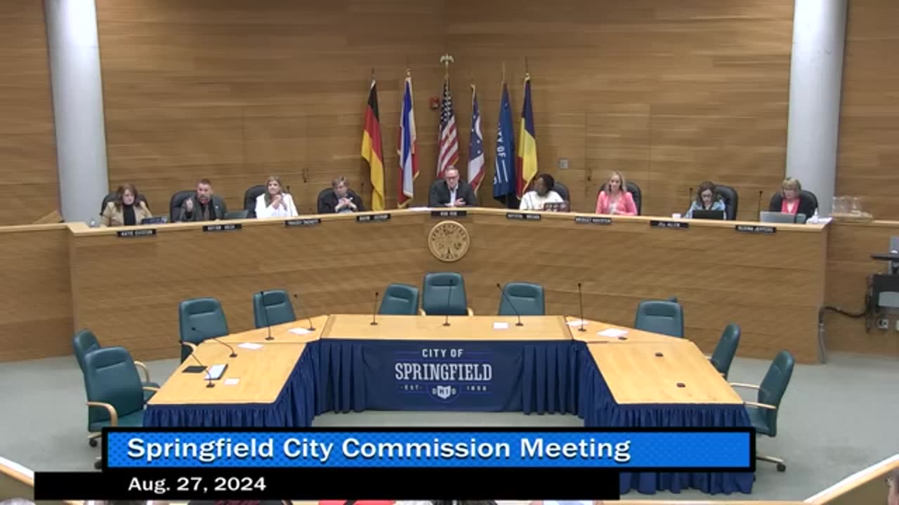 Springfeild Ohio City Commission Meeting, Aug. 27, 2024